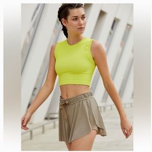 FP Movement Sunshine Happiness Sport Tank Medium Large Ribbed Neon Bright M/L